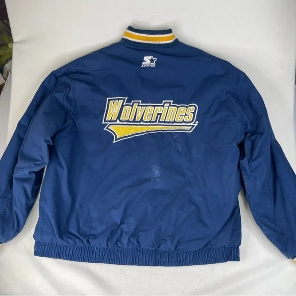 Vintage 90s Starter Michigan Wolverines Jacket XL
